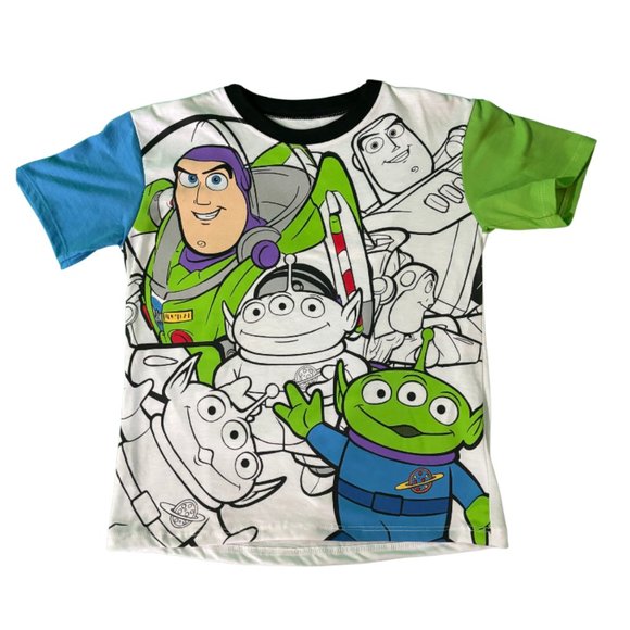 Disney Pixar Toy Story Boys Short Sleeve T-Shirt | Buzz Lightyear Graphic Tee - Picture 3 of 3